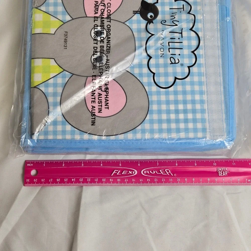 Avon Tiny Tillia Austin Elephant Hanging Nursery Closet Organizer Blue‎ New